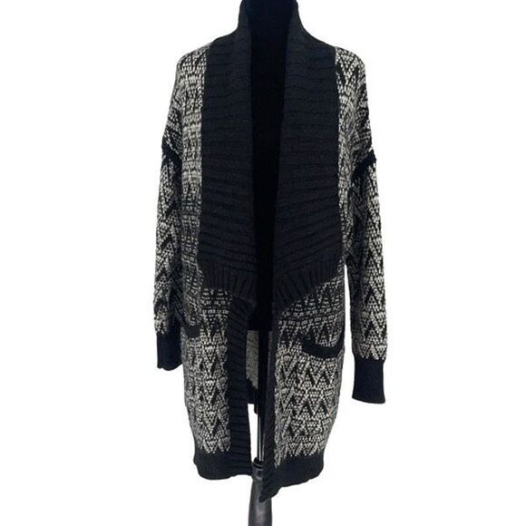 Cynthia Rowley Womens‎ Wool Alpaca Blend Cardigan Sweater Black Medium - Picture 1 of 6